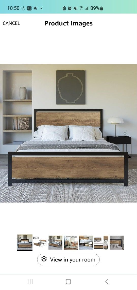 Full Size Bed Frame and Mattress 