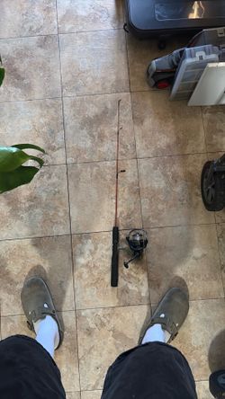 Small fishing rod with line