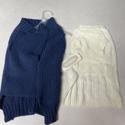 Two Small Dog Sweaters 