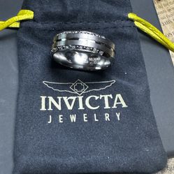 New!! Mens Invicta Stainless Steel Ring 