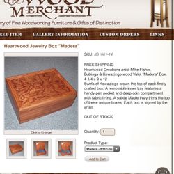 Heartwood Jewelry Box “madera”