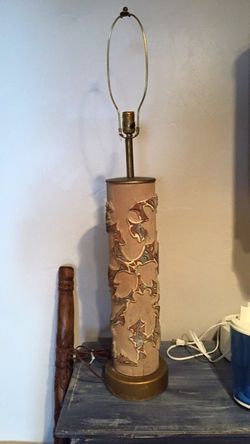 Mid Century wallpaper roll lamp