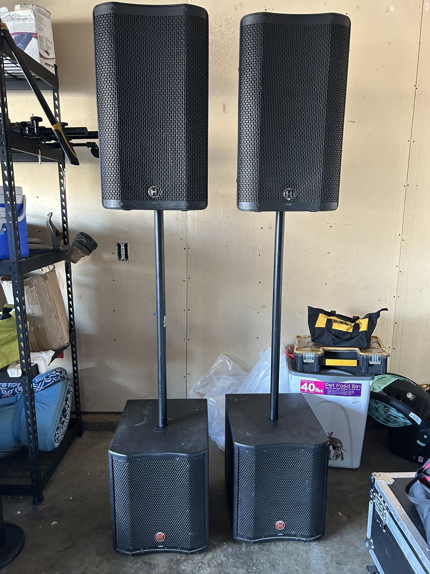 Harbinger Subs And Tower Speakers