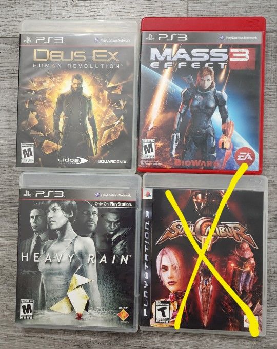 Deus Ex Mass Effect 3 Heavy Playstation 3 Games