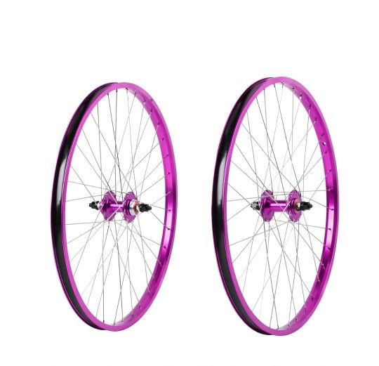 29" HARO LEGENDS BMX WHEELSET - SEALED - DOUBLE WALL - PURPLE

