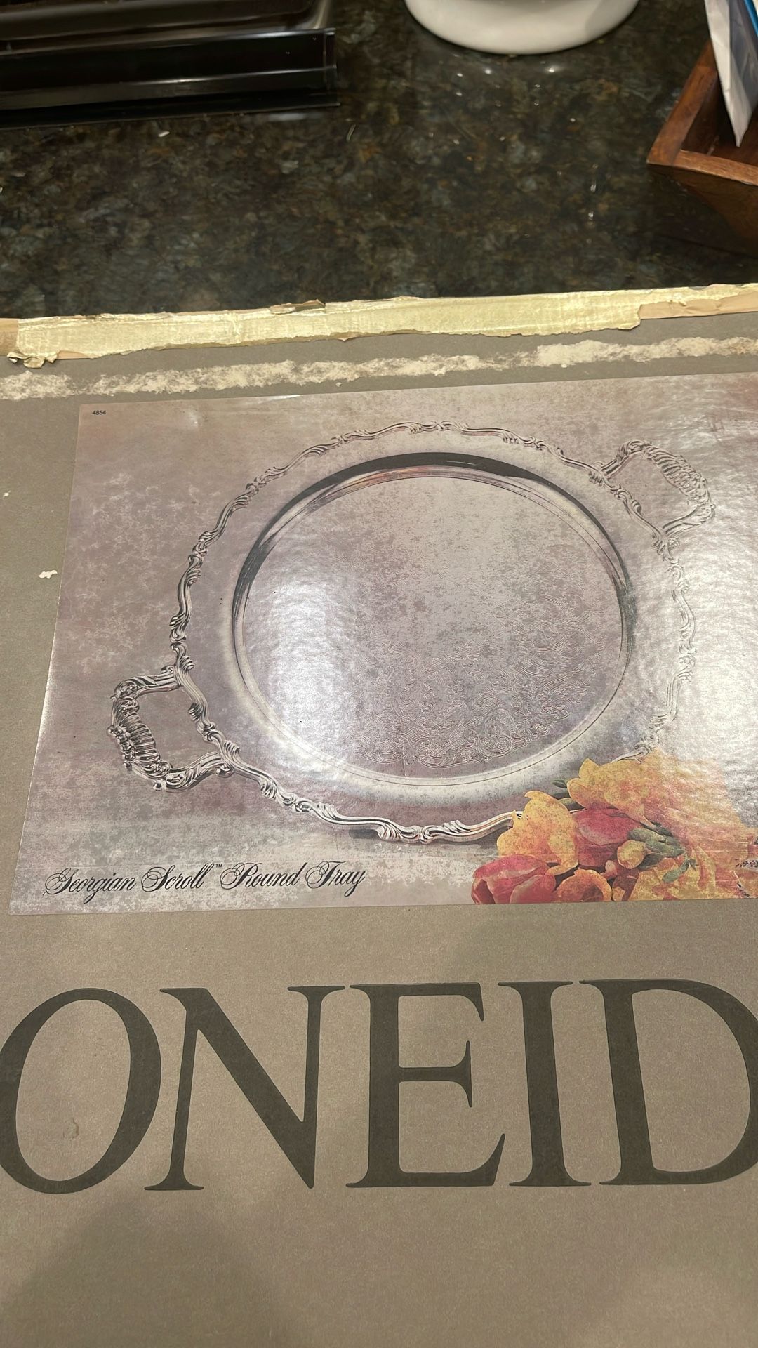 Oneida 15" Silver plated Round Tray