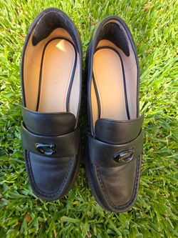Coach Black Leather Loafers