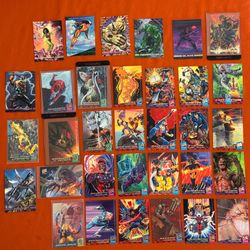 Vintage 1993/1994 Marvel & X-Men Trading Card Lot (33 Cards) - Wolverine, Deadpool - $50