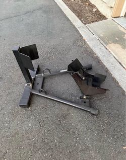 Black Steel Motorcycle Wheel Chock Stand