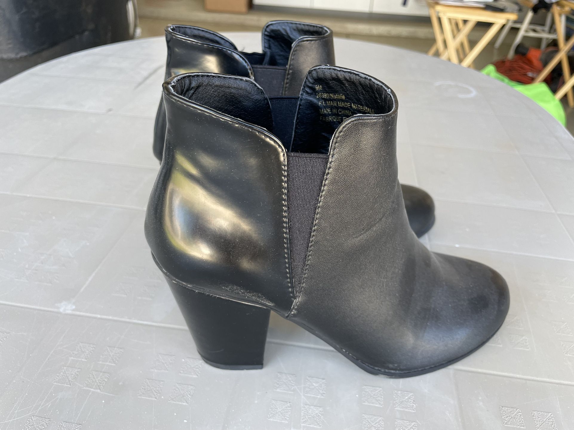 Black Ankle Boots - Size 9