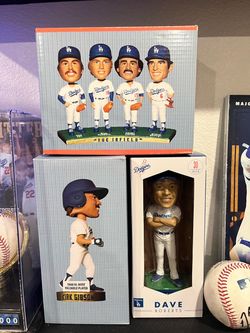Dodger bobbleheads lot C with boxes trade or sell
