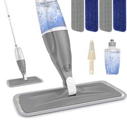 Spray Mops for Floor Cleaning Microfiber Floor Mop for Hardwood Floors Wet Dust Mop Flat Mop Floor Cleaner Mop with 4 Washable Pads 440 Ml Refillable 