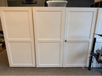 FREE - 6 IKEA BESTA Storage Cabinets with extra shelves & doors