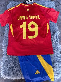 España Lamine Yamal Kids Soccer Jersey 