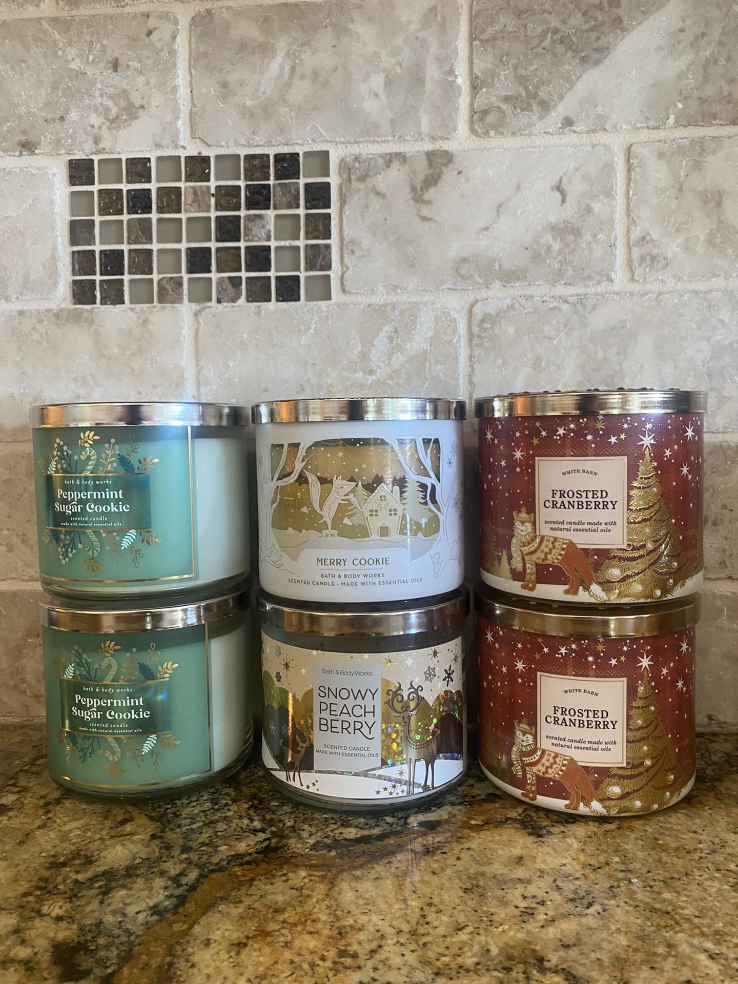 bath & body works/white barn seasonal candles. $12/1, $20/2. liquid wallflowers $5/1 or bundle deals!