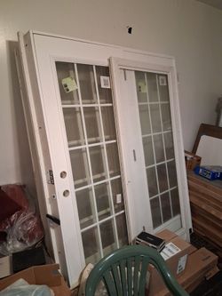 Brand new double doors with frame