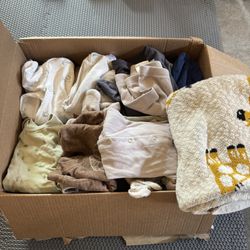 Baby neutral clothing bundle 0-3 and 3-6