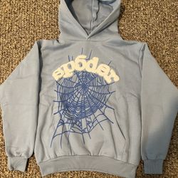 Sp5der Hoodie “Sky Blue” Sizes: Small, Medium, Large