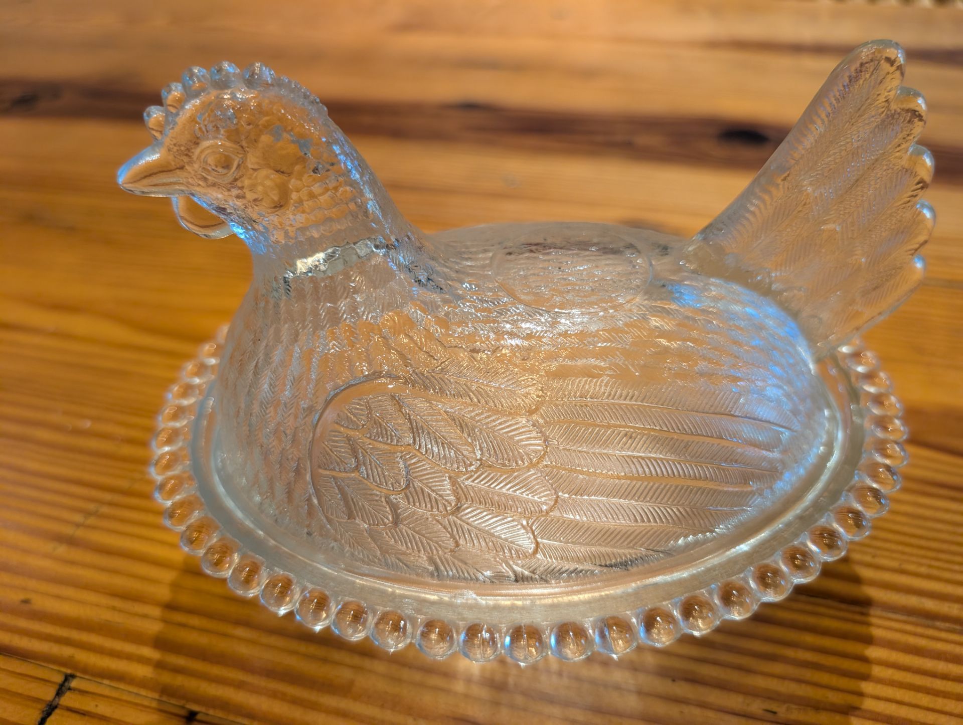 Vintage Indiana Glass Hen on Nest