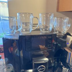 Set of 4 espresso shot cup mugs coffee