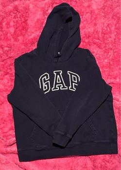 Classic GAP Navy Blue Arch Logo Fleece Pullover Hoodie