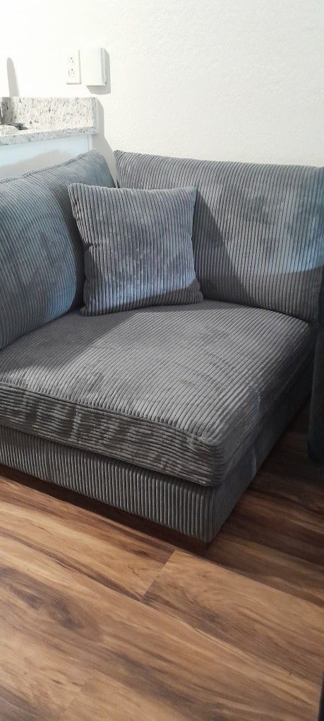 Light Gray Sofa Chair With Ottoman Light Gray