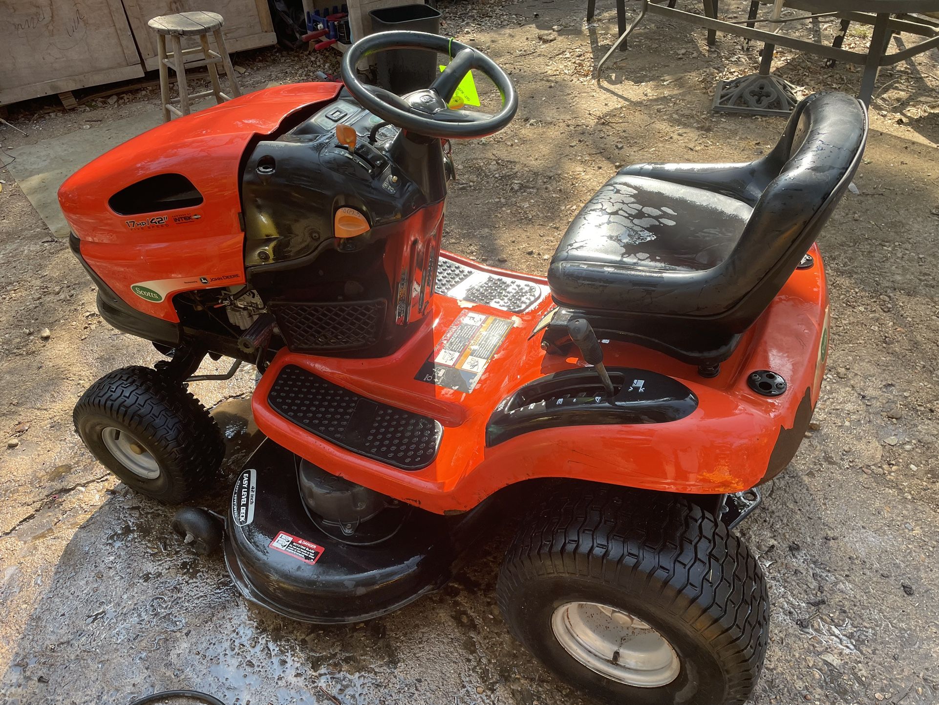 Mower Deck Scott John Deere Riding Lawn Mower 42 Inch Scotts