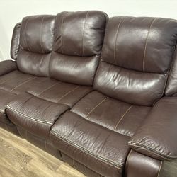 2 Brown Recliner Sofas
