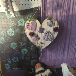 Handmade Wooden Valentine Heart Wall Hanging 