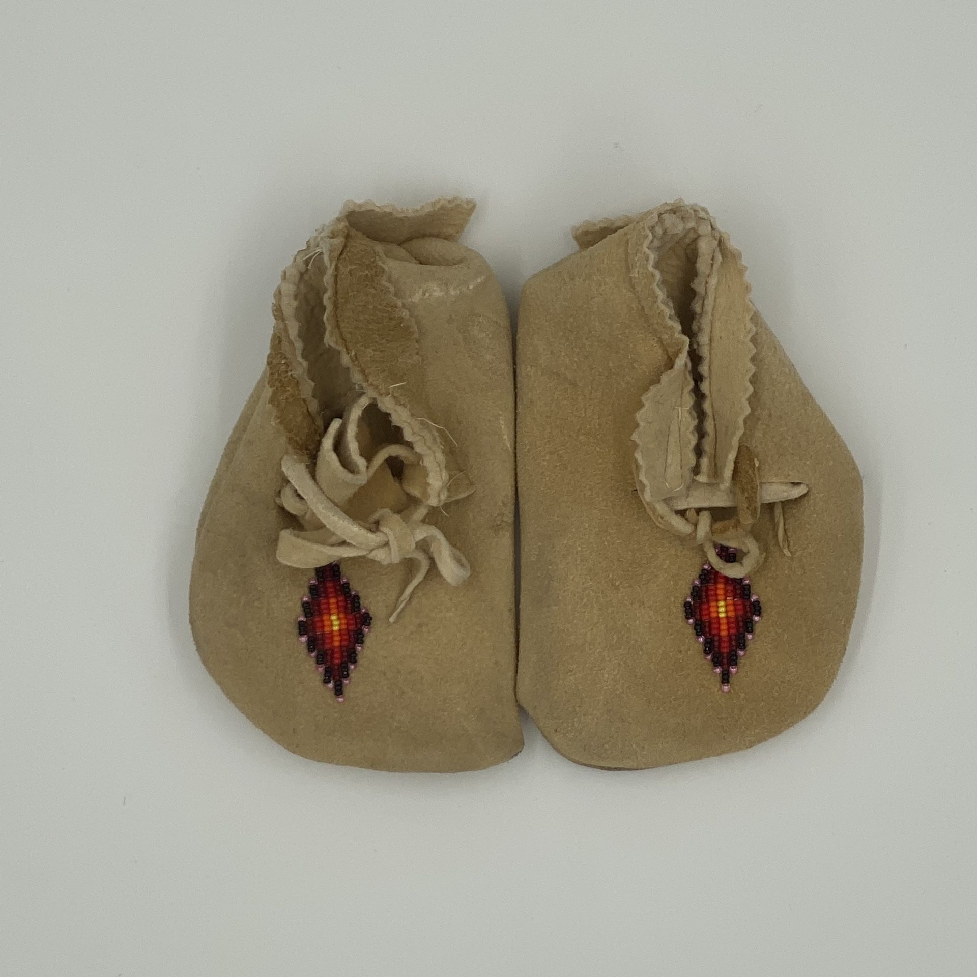 Native Beaded Deerskin Toddler Moccasins
