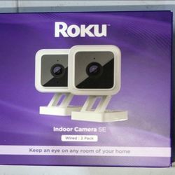 Roku Indoor Camera SE Home Security 2-Pack Wired Security Camera 1080p HD & Wi-Fi 6Brand New Factory Sealed/ Can Ship Same Day As Cleared Payment Mon-