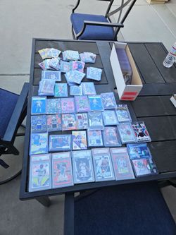 Large Lot of Sports Trading Cards slabs  oatches ,Auto, and #rd cards