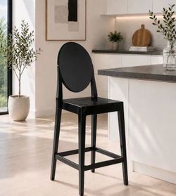 Designer 30" Modern Plastic Barstools for Inside or Outside - Set of 2