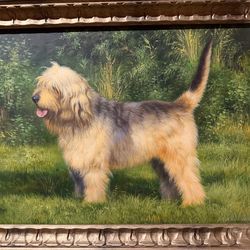 canvas dog painting