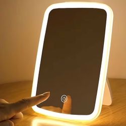 New 3 Color LED Lighted Touch Vanity Makeup Mirror