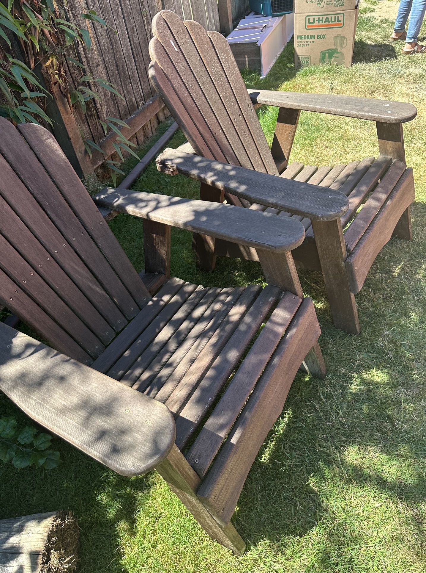 Weathered Looking Adirondack Chairs