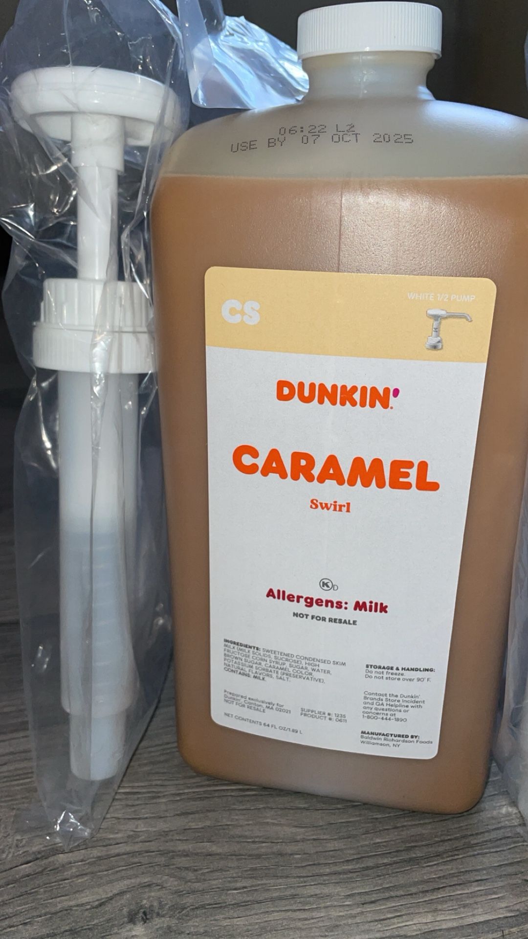 Dunkin Caramel Swirl With Pump