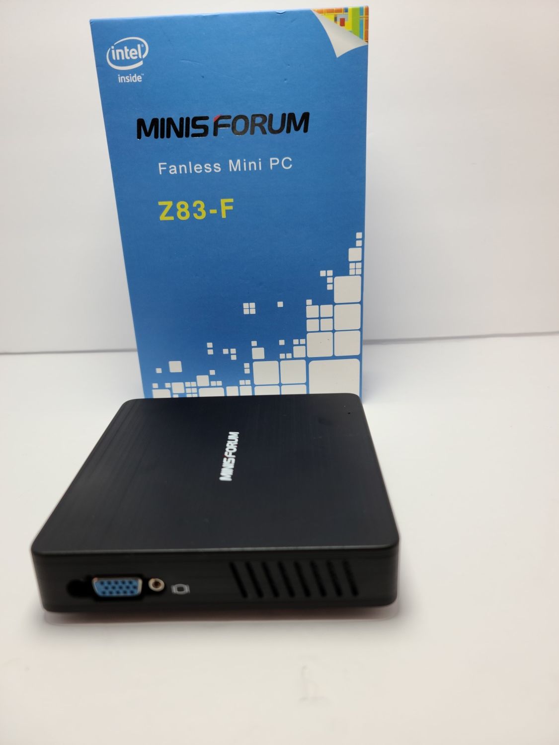 Z83-F intel Mini PC Fanless Silent Desktop 4GB RAM, 64GB eMMC Windows 10 Pro Micro PC, HD Intel Quad Core CPU up to 1.92GHz, 1000M LAN, HDMI&VGA.