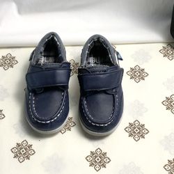 BUM Equipment Navy w White Velcro Loafers Toddler 6
