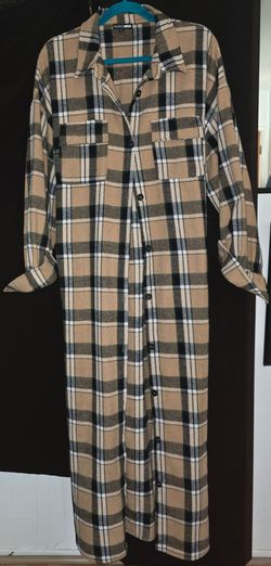 Maxi Dress / Coat  w/tie belt