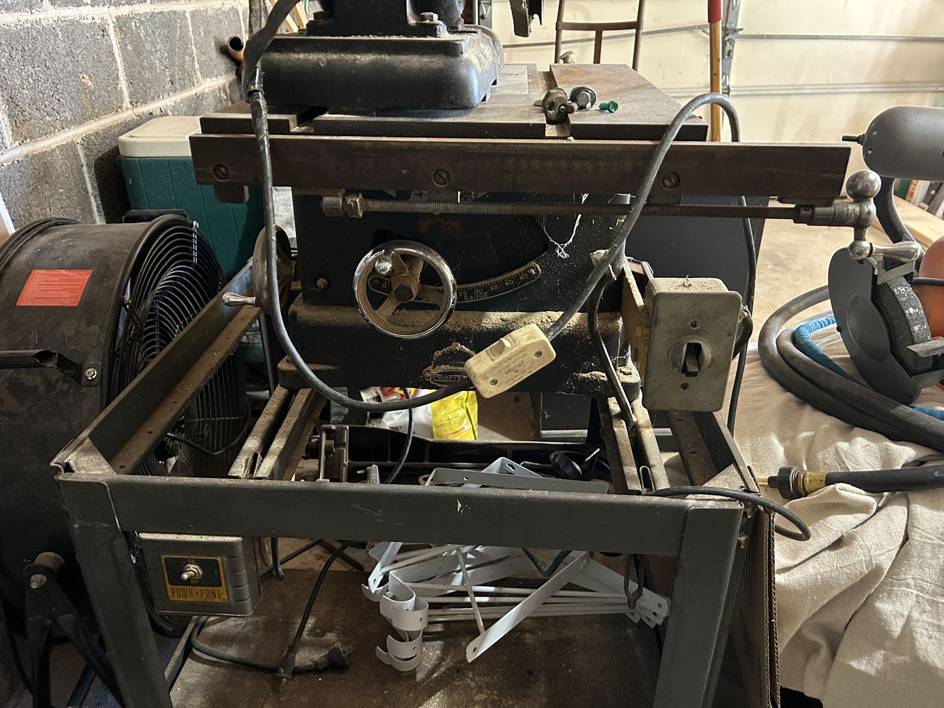 Vintage Shop Craftsman Saw, Scroll Saw, Grinder (Please Read Description) Not Free