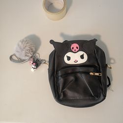 TUMPETY Anime Doll Cosplay Bag Kawaii Mini Backpack Cute Back Pack Girl Handbag (Black)