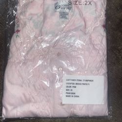 Cozee Corner Women’s Pink Smocked Nightgown 2XL