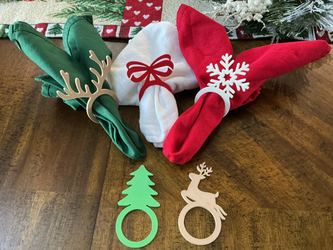 Christmas Napkin Rings Set -6