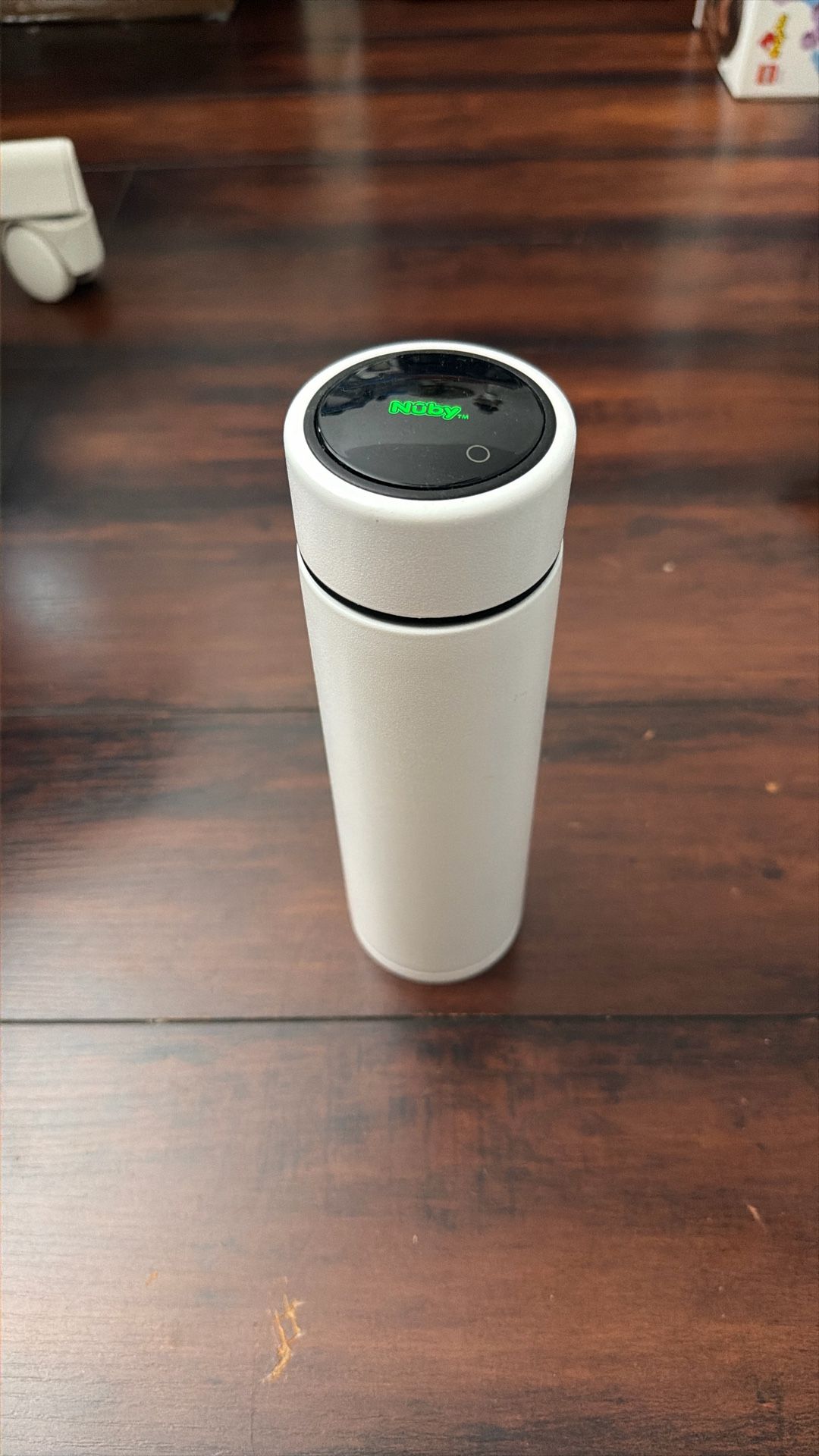 Nuby RapidCool Portable Baby Bottle Maker - with Milk Powder Dispenser and Digital Lid - Ideal for Travel Bottles and Night Feeds - Stainless Steel