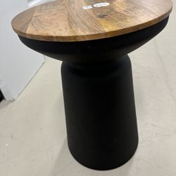 Black/Wooden Side Accent Table