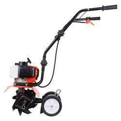 52cc 2-Stroke Mini Tiller Engine Soil Gas Cultivator Garden Farm Plant Tilling