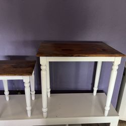 Small End Table With Small Insert Table