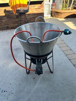 Propane Burner Stand with Large Aluminum Cazo