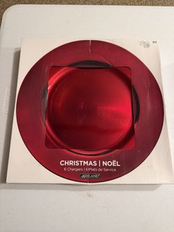 New Red Plastic Plates (6)